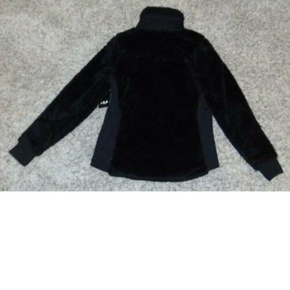 Womens Sherpa Fleece Jacket Fila Sport Medium Black Zip Front Moisture Wicking - Picture 6 of 6